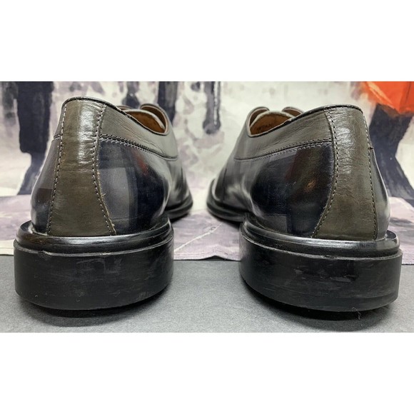 Marco Vicci Premium Derby Dress Shoes Mens 11 M TITAN Gray Black Check Pattern main image 12